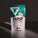 Chiclete energético First Energy Gum 40mg cafeína Fresh Mint sem açúcar com absorção rápida