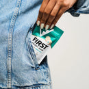 Chiclete energético First Energy Gum 40mg cafeína Fresh Mint sem açúcar com absorção rápida