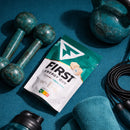 Kit com 3 unidades First Gum Cafeína Fresh Mint, chiclete energético sem açúcar com absorção rápida