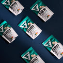 Kit com 6 sachês First Energy Gum 40mg Sweet Mint, chiclete energético sem açúcar com absorção rápida